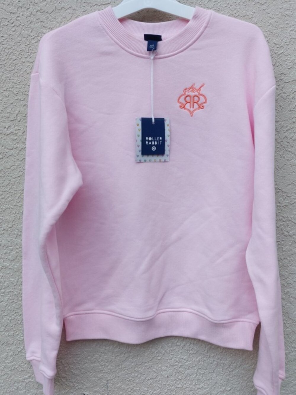 Roller Rabbit x Target Women's Crewneck Pullover Sweatshirt Soft Pink Size XXS
